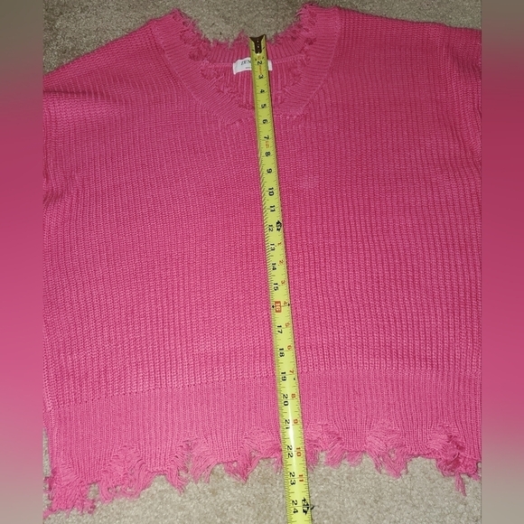 Pink Waffle Knit Sweater - Picture 9 of 11